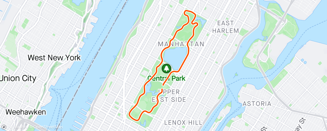 Mapa de la actividad (Zwift - Park Perimeter Loop in New York)