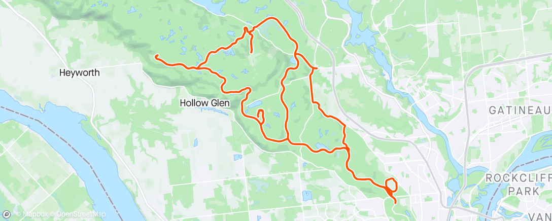 Map of the activity, Getting in some climbing on the Gats Loop