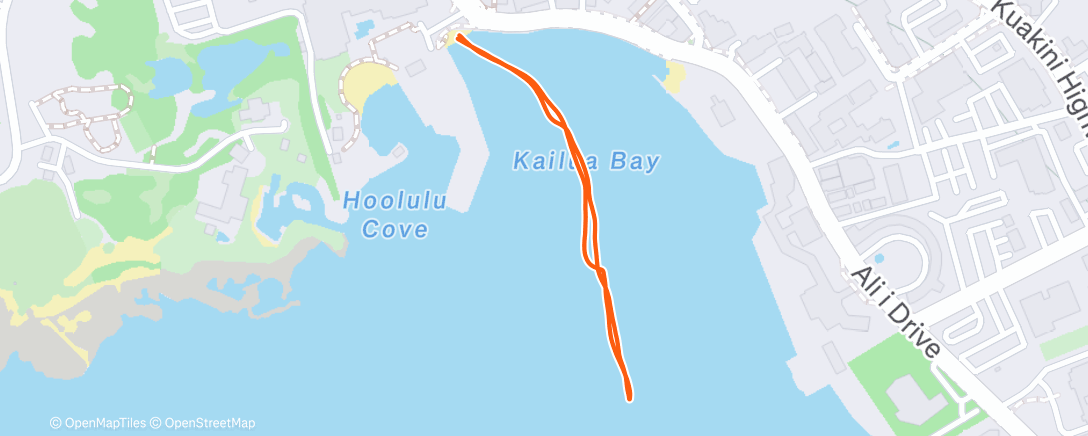 Карта физической активности (Morning Swim Kailua-Kona, Hawaii ⛅)