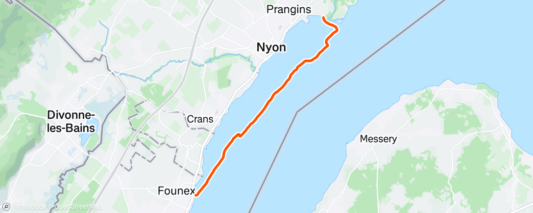 Map of the activity, Lunch Stand Up Paddling
