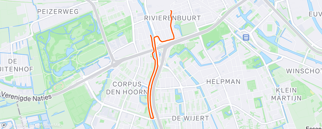 Map of the activity, Ochtendloop