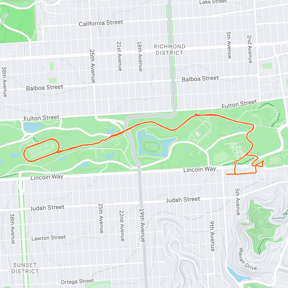 Map of the activity, too stormy and dark for speed