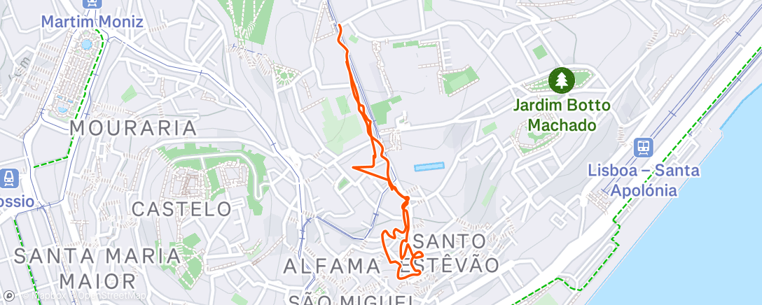 Map of the activity, Lunch Walk