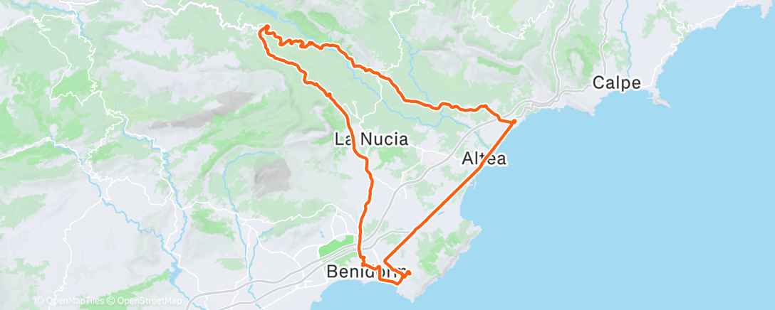 Map of the activity, C/ Castell de Guadalest