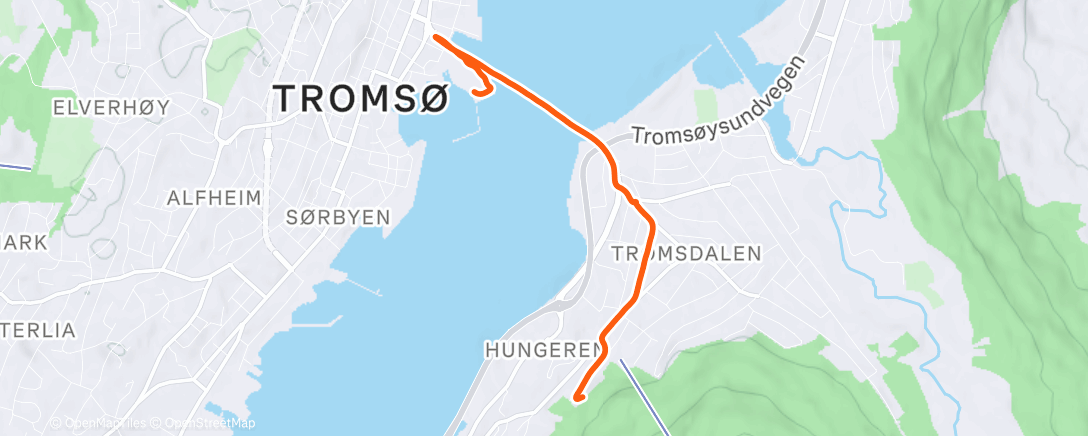 Map of the activity, Evening Walk