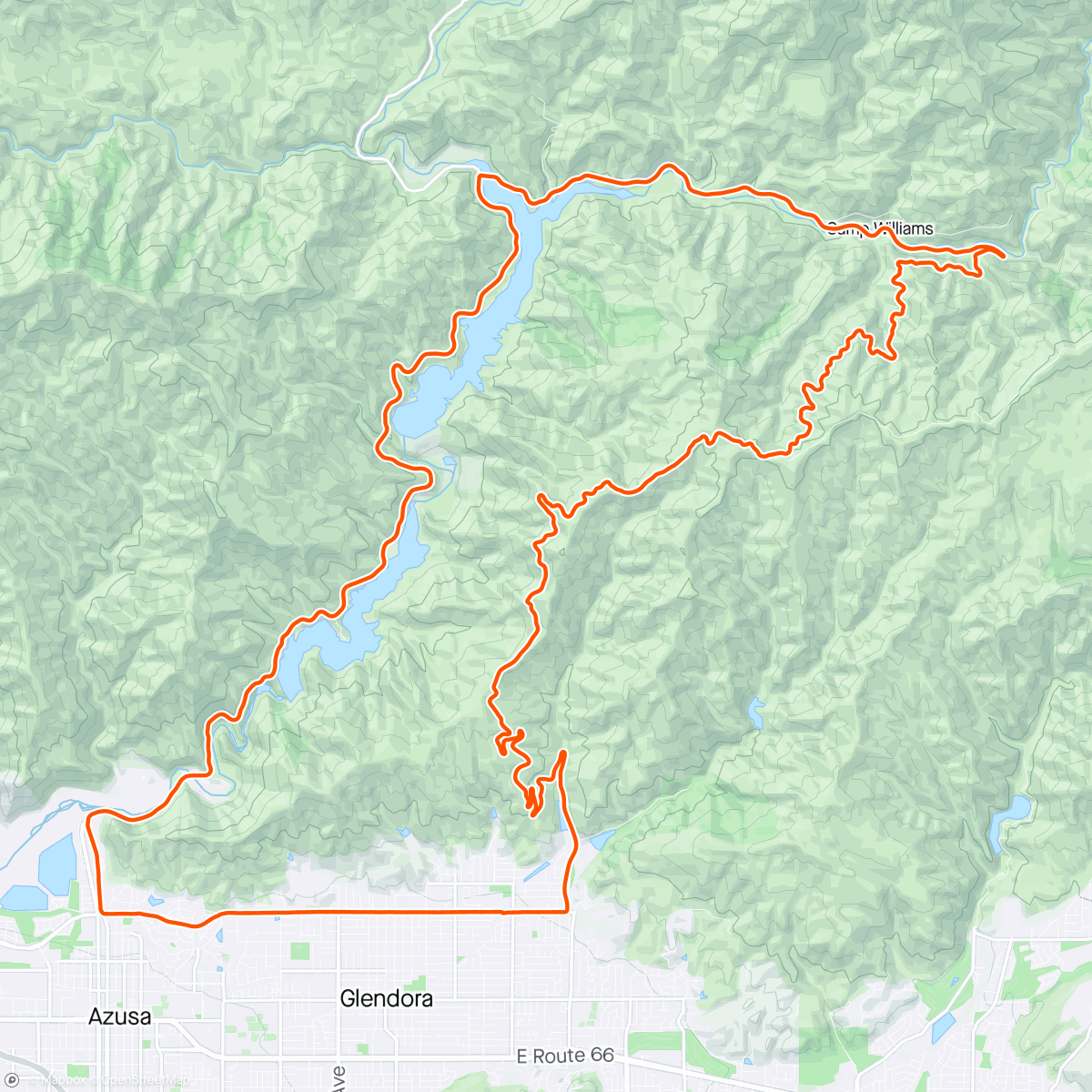 Map of the activity, Glendora Mt ( Put it on your 🪣 list)