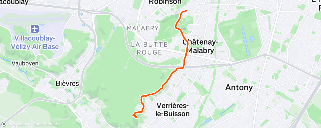 Map of the activity, Trail dans l'après-midi.. Manque 1ere partie