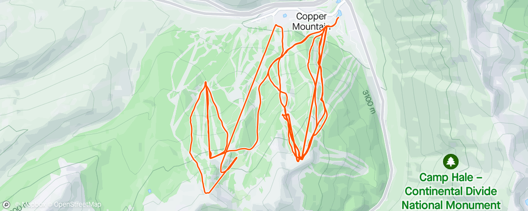 Map of the activity, Copper