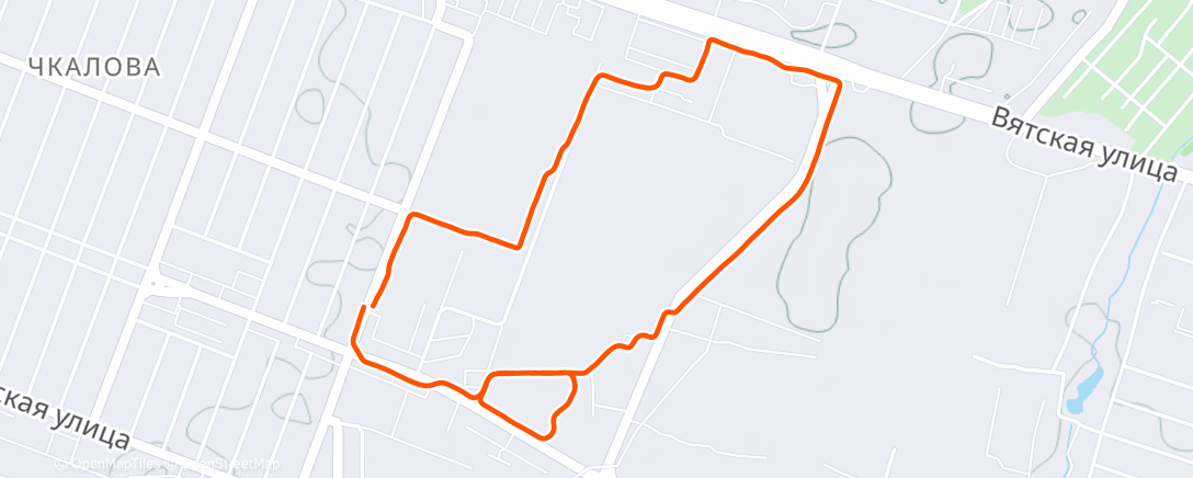 Map of the activity, Полуденный забег