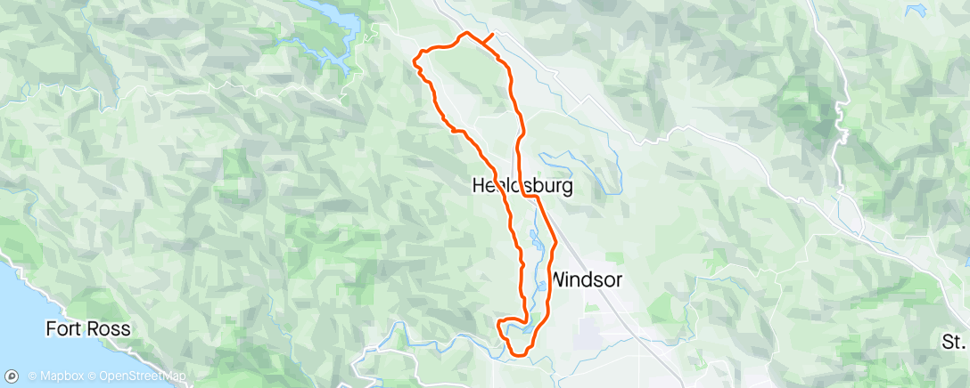 Map of the activity, After work Ride