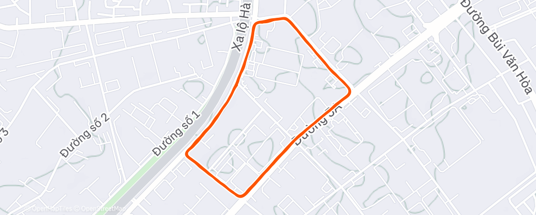 Map of the activity, Morning Run