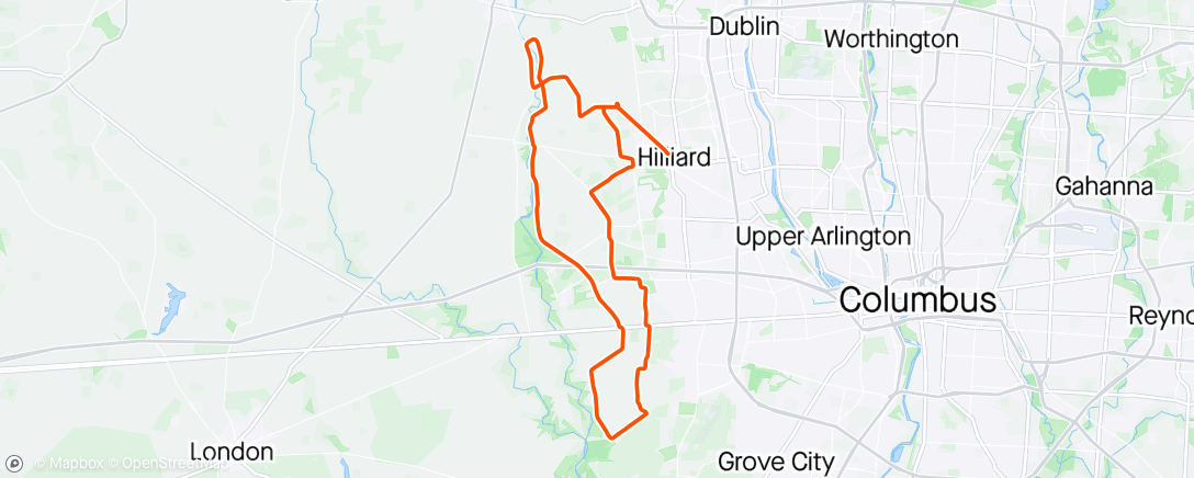 Map of the activity, Hilliard Bunchie - heat was on!