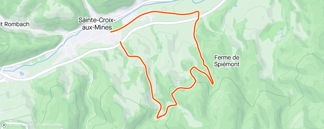 Map of the activity, Evening Trail Run