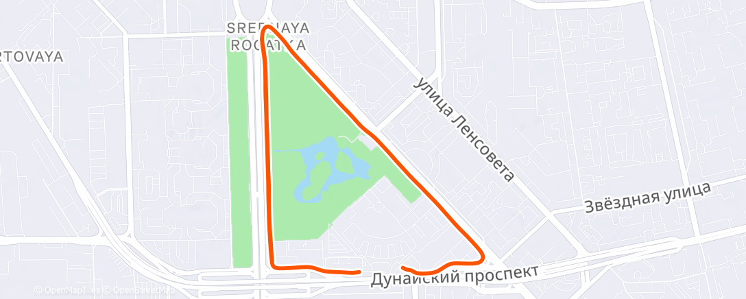 Map of the activity, Дневной забег