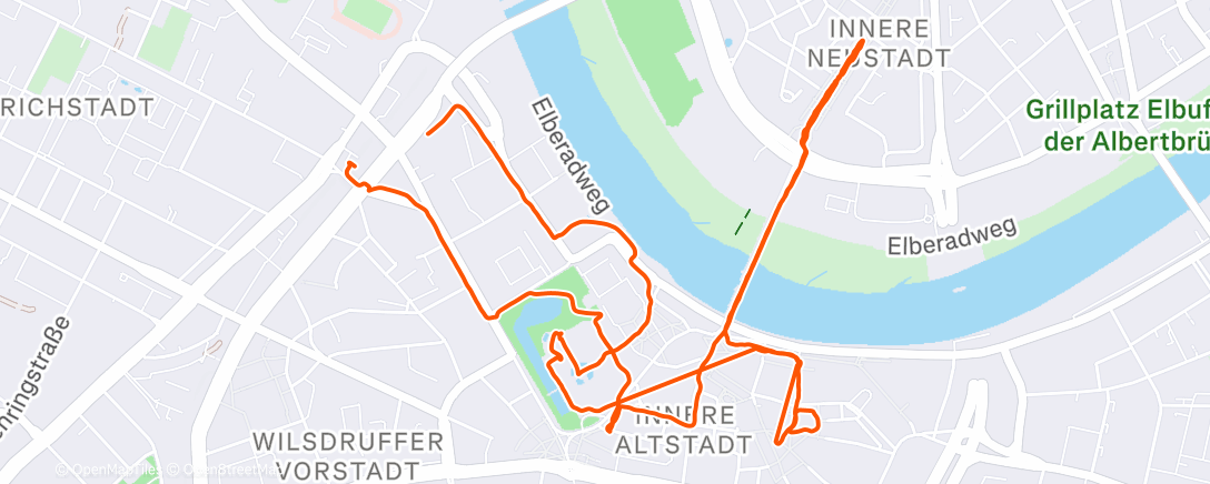 Map of the activity, Spaziergang am Nachmittag