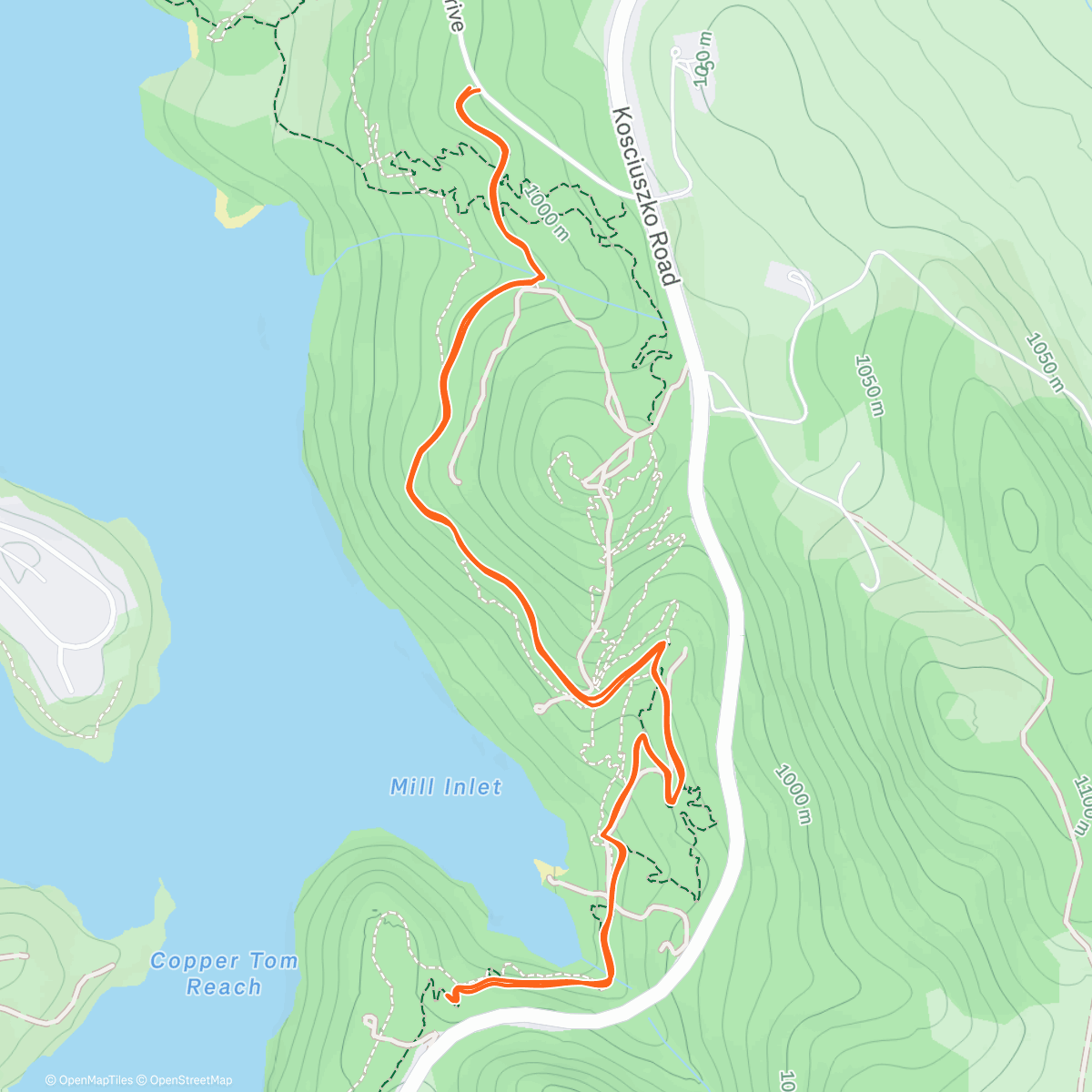 Map of the activity, Morning Trail Run