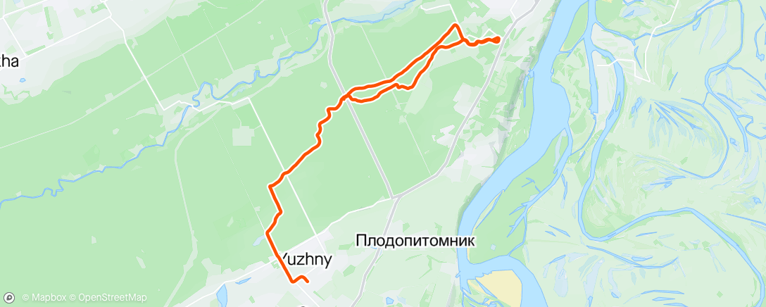 Map of the activity, Полуденная ходьба
