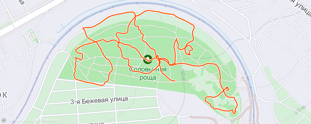 Map of the activity, Трейлраннинг (день)