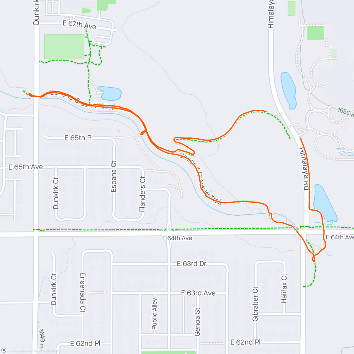 Map of the activity, Colorado Walk