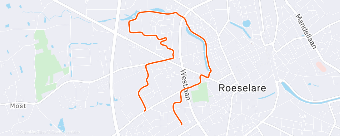 Map of the activity, Morning Run