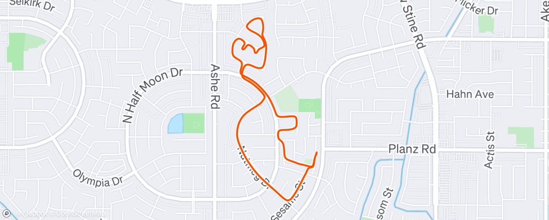 Map of the activity, Morning Walk
