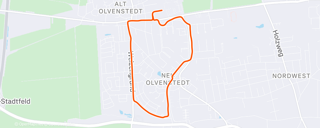 Карта физической активности (Olvenstedtrunde)