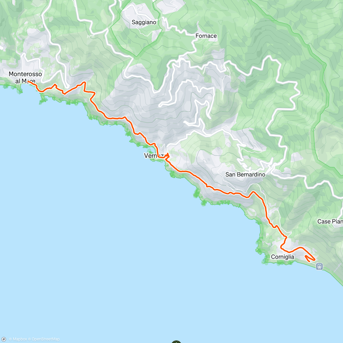Map of the activity, Cinque Terre Day Trip!!