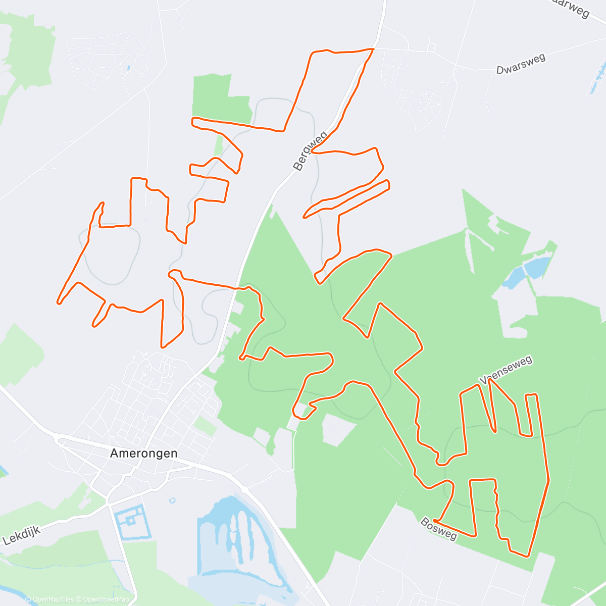 Карта физической активности (Zonnige Zondagsmeters)