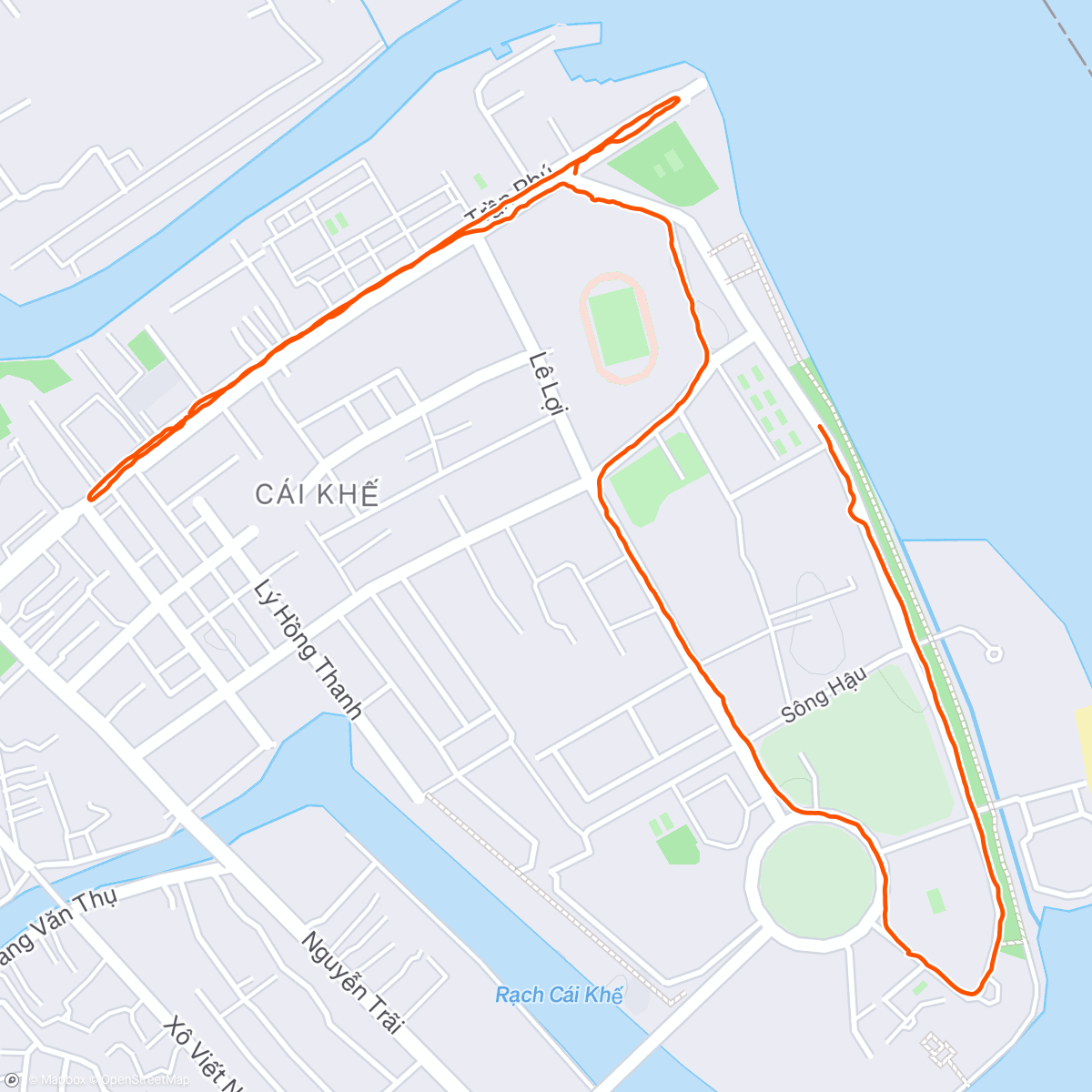 Map of the activity, Morning Run