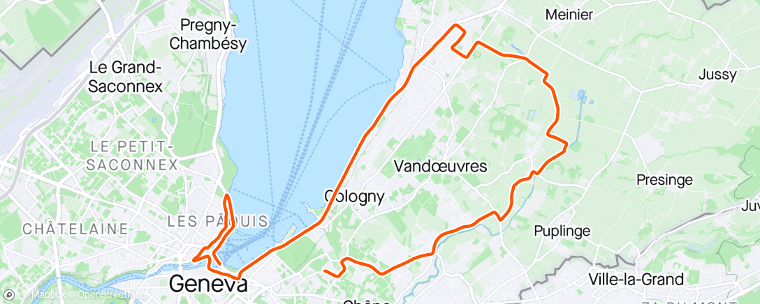 Map of the activity, Semi Marathon de Genève  - 1h09