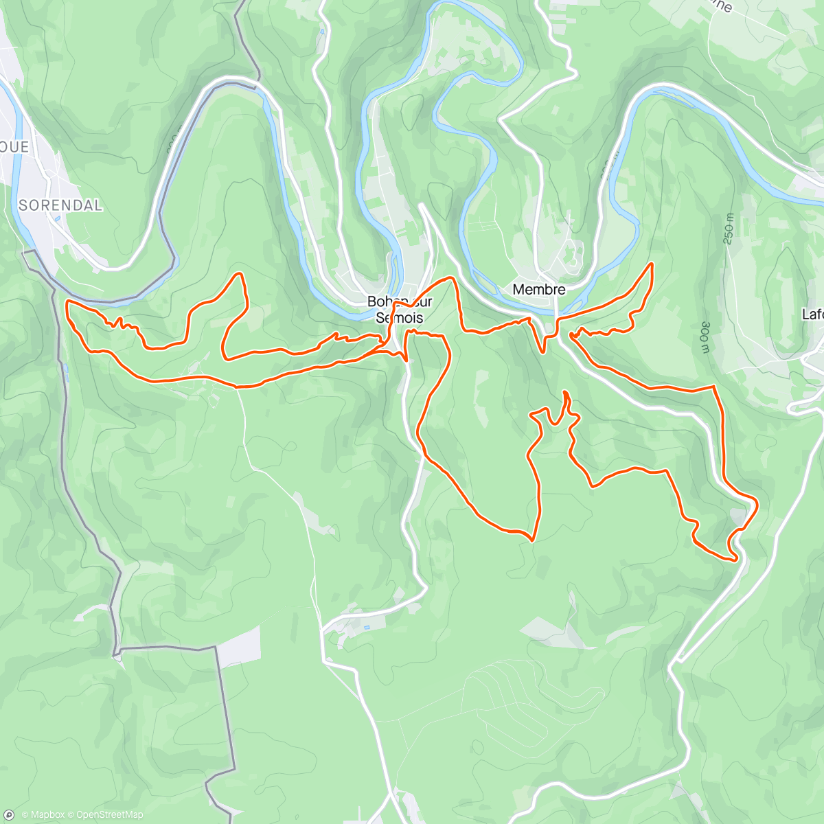 Map of the activity, Rando trail vallonnée à Bohan 🇧🇪 avec ma Stef 🥰