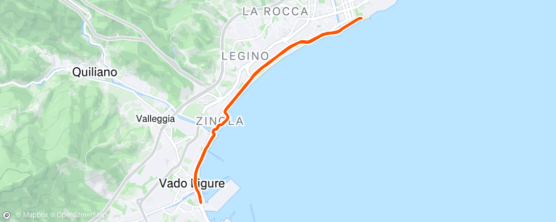 Map of the activity, Corsa mattutina