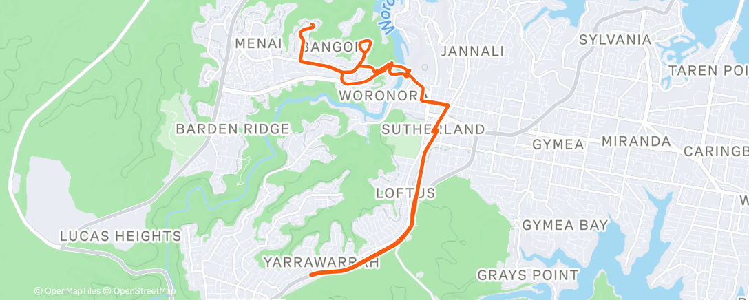 Map of the activity, Afternoon Ride