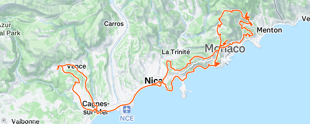 Mappa dell'attività Sortie vélo le matin