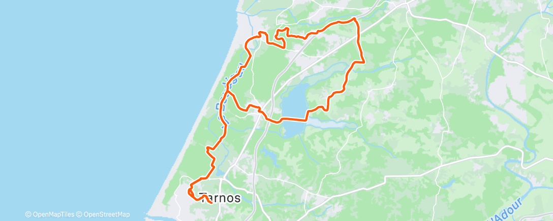 Карта физической активности (Sortie vélo dans l'après-midi)