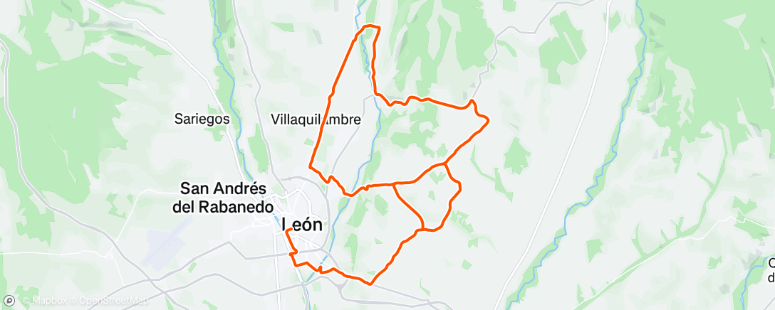 Map of the activity, Vuelta ciclista vespertina