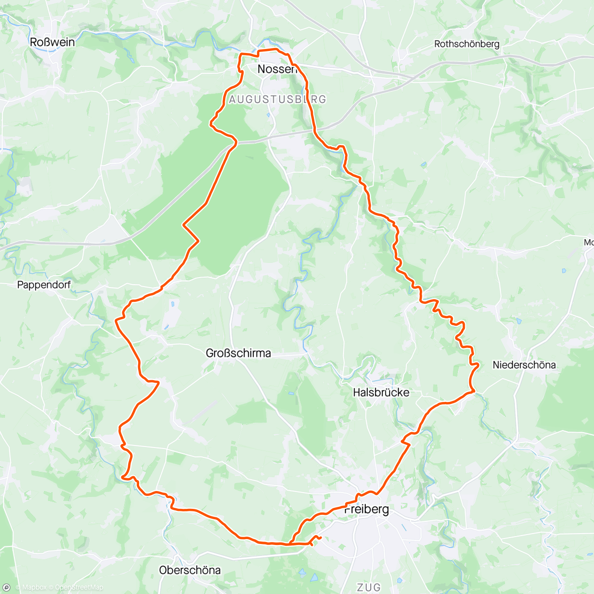 Map of the activity, Fluss Ride