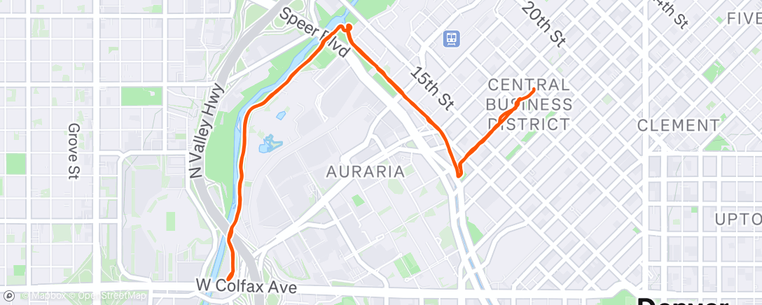 Map of the activity, Lunch Run