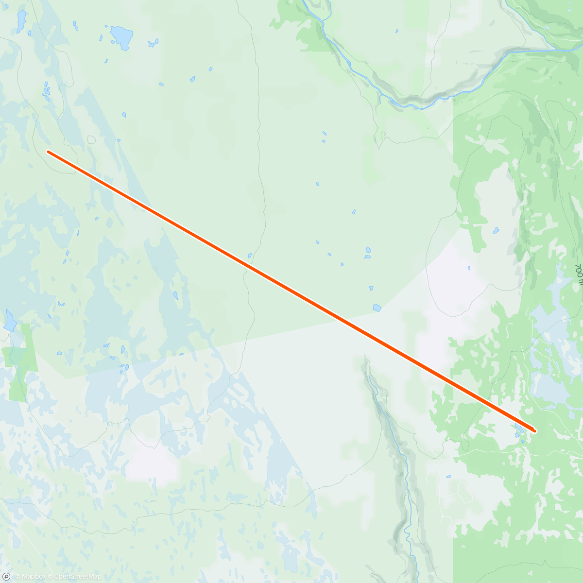 Map of the activity, Gps tull. 39 km over stensjøen