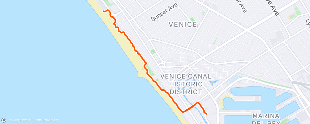 Map of the activity, Lunch Run