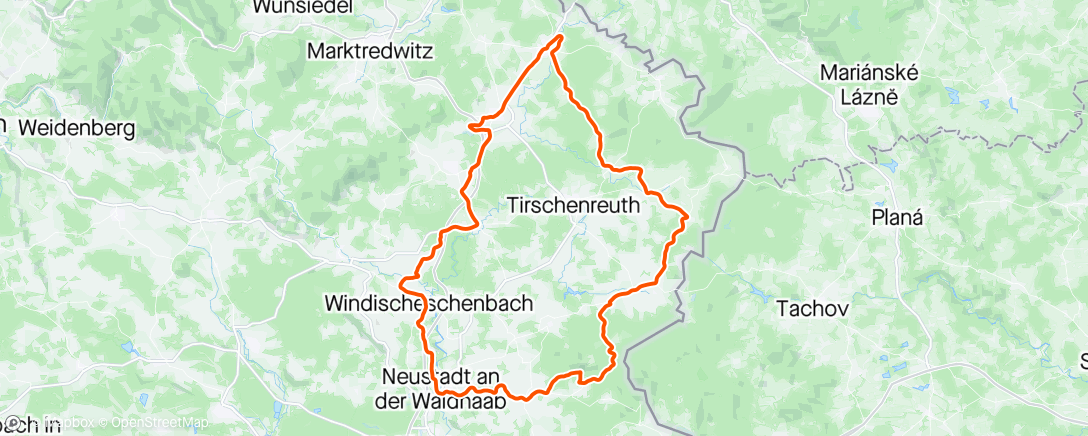 Map of the activity, Oberpfälzer Wald mit Saimir