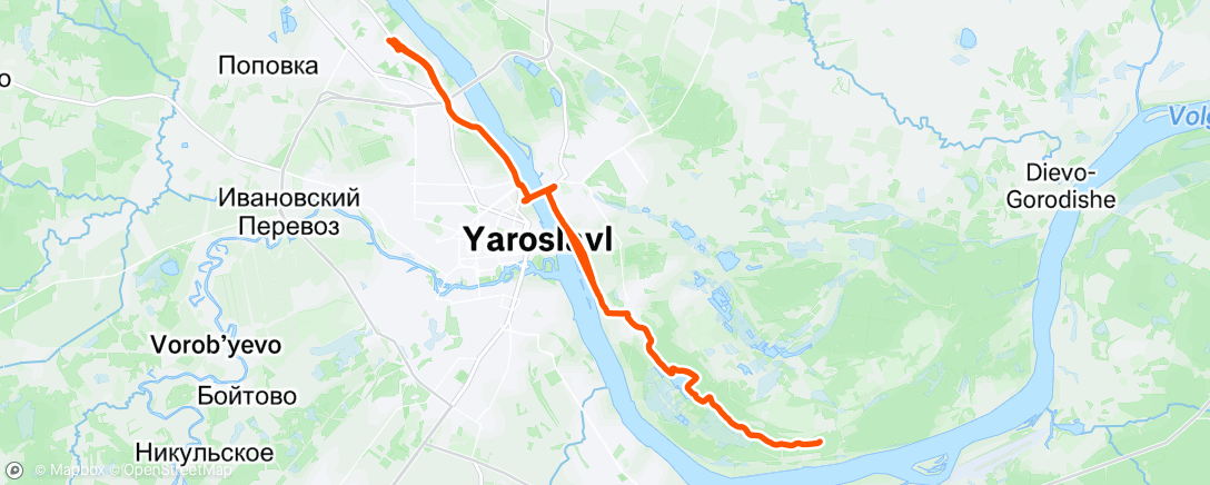 Map of the activity, Полуденный забег