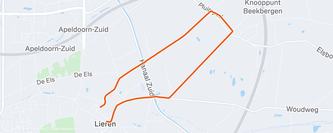 Карта физической активности (Namiddagloop)