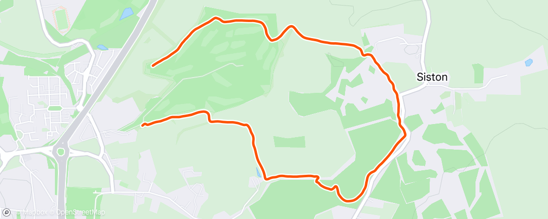 Map of the activity, Lunch Trail Run