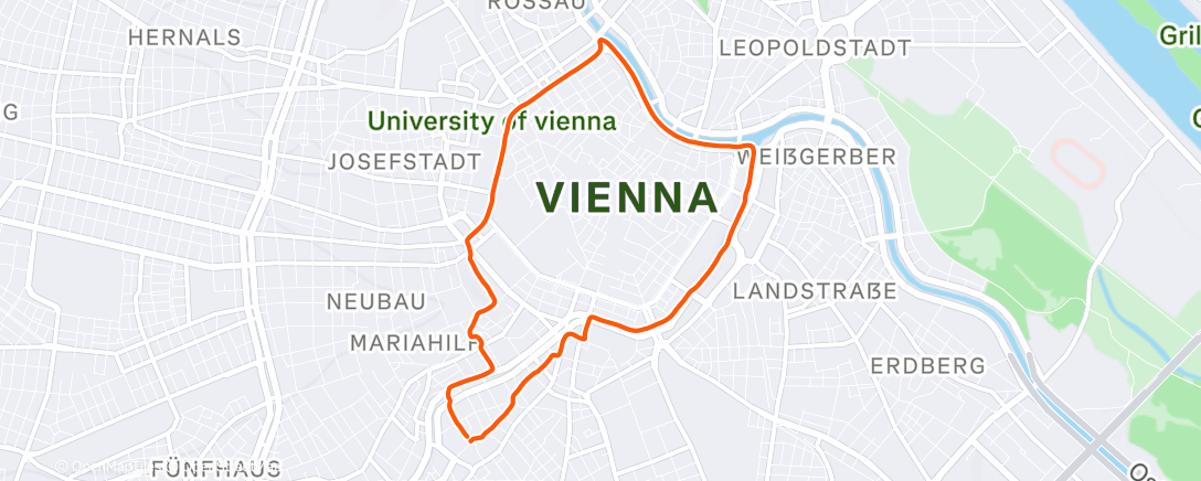 Map of the activity, Abendlauf