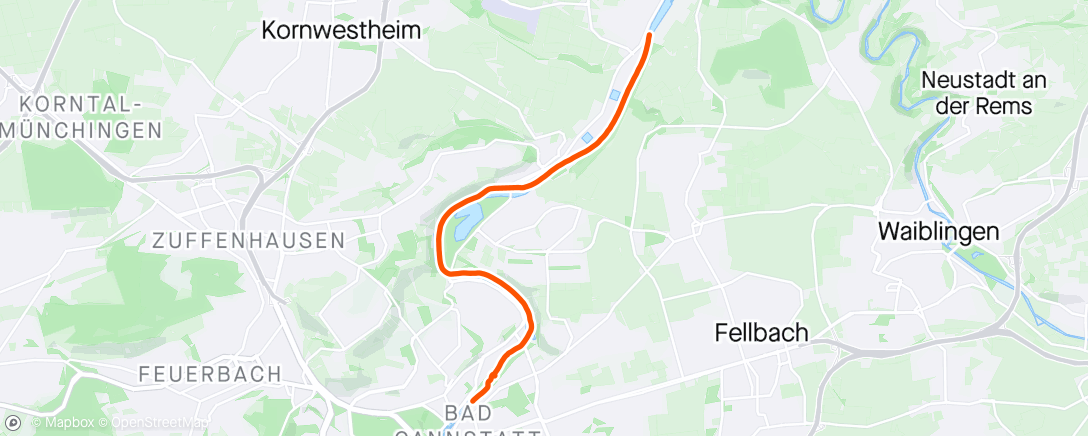 Map of the activity, Stand-up-Paddeln am Nachmittag