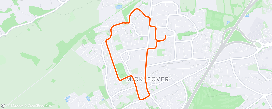 Map of the activity, Evening walk with Jo 🖤