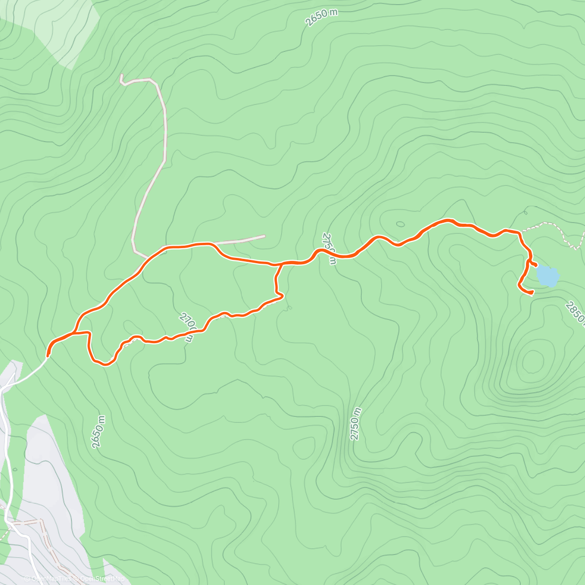 Map of the activity, Volcán Barva Hike