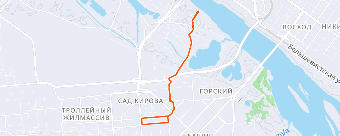 Map of the activity, Morning Run