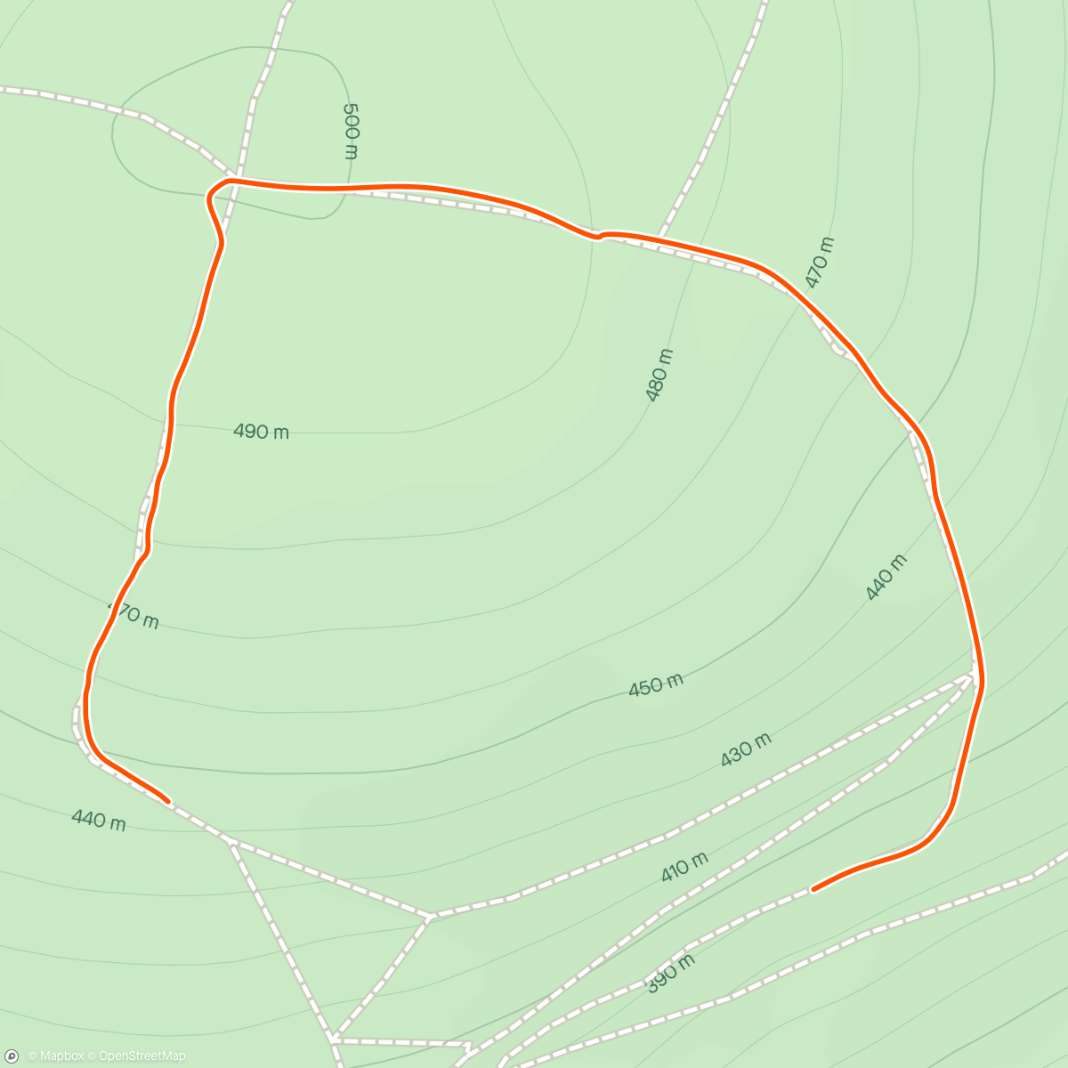 Map of the activity, Quick nip up Little Mell Fell on my way past